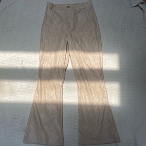 Faux Leather Flare Pants